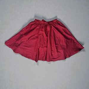 ASHLEY STEWART Plus Size 22 Red Skirt with Pockets & Front Waist Tie
